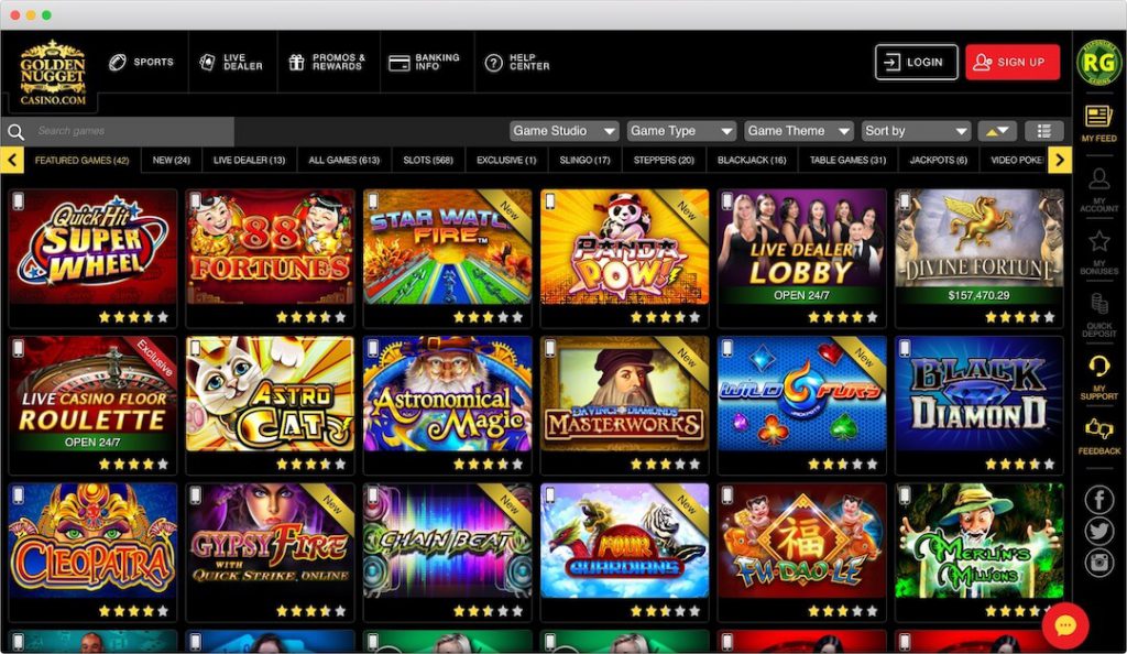 golden nugget online casino app