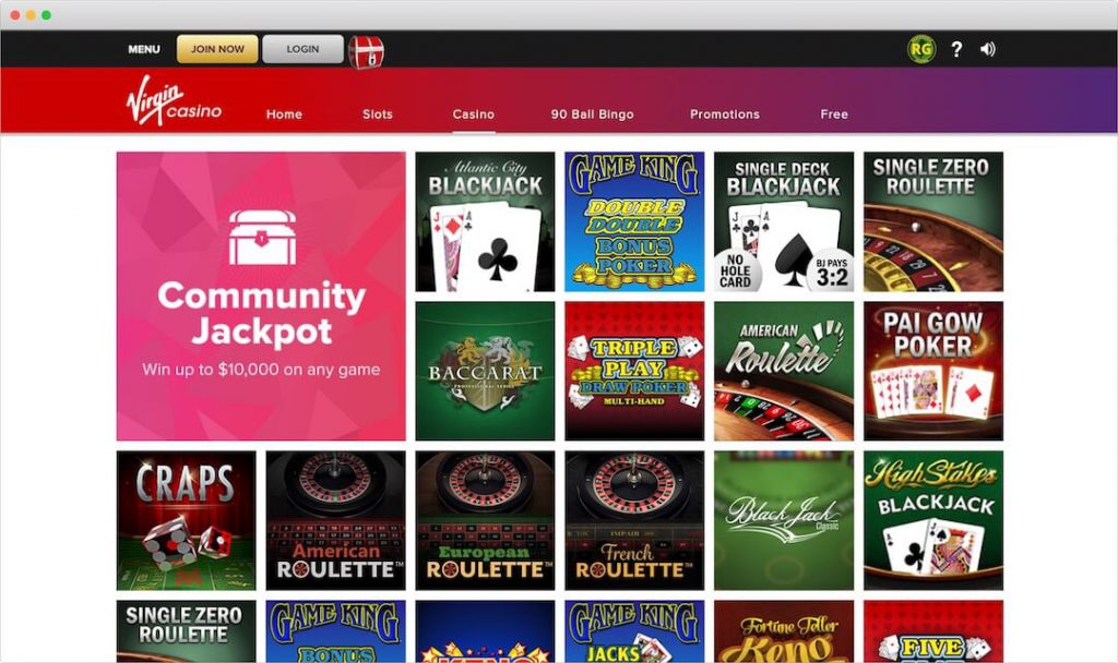 Virgin Casino for android download