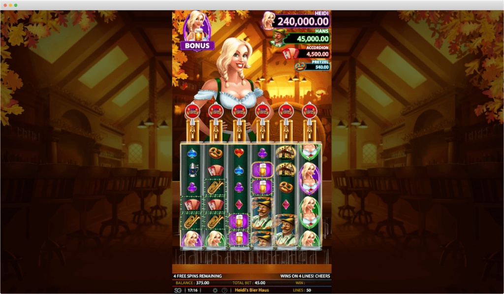 Heidi's Bier Haus Slot Free Spins