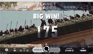 planet of the apes slot big win