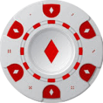 Casino Chip Red White