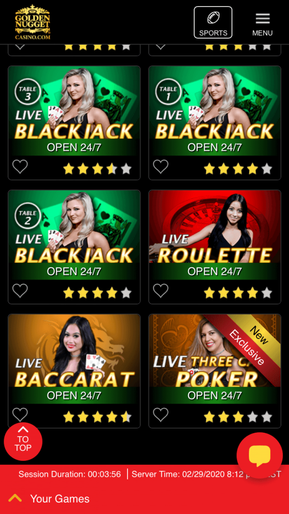 for android instal Golden Nugget Casino Online