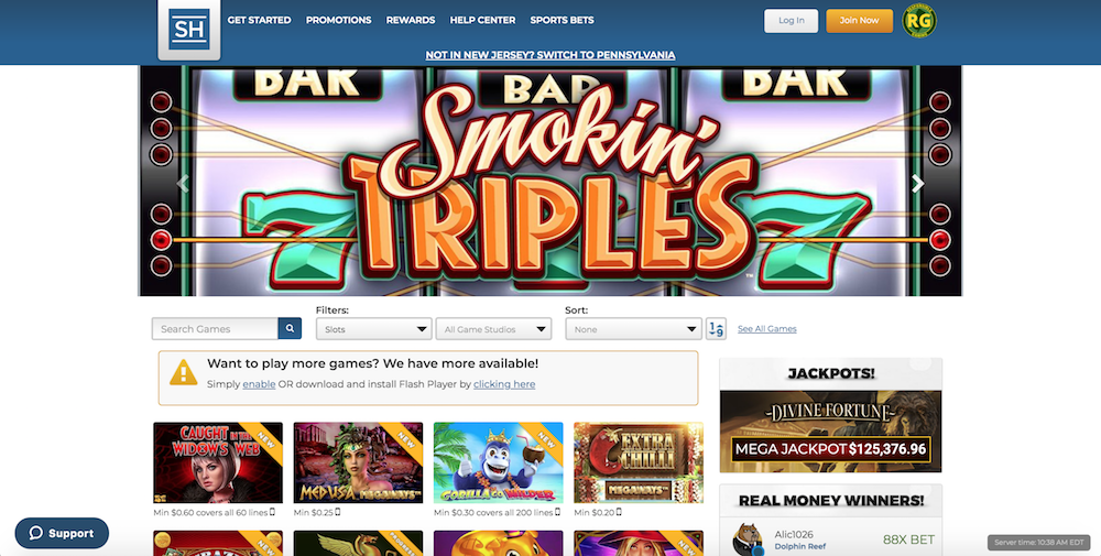 sugarhouse online casino is lagging