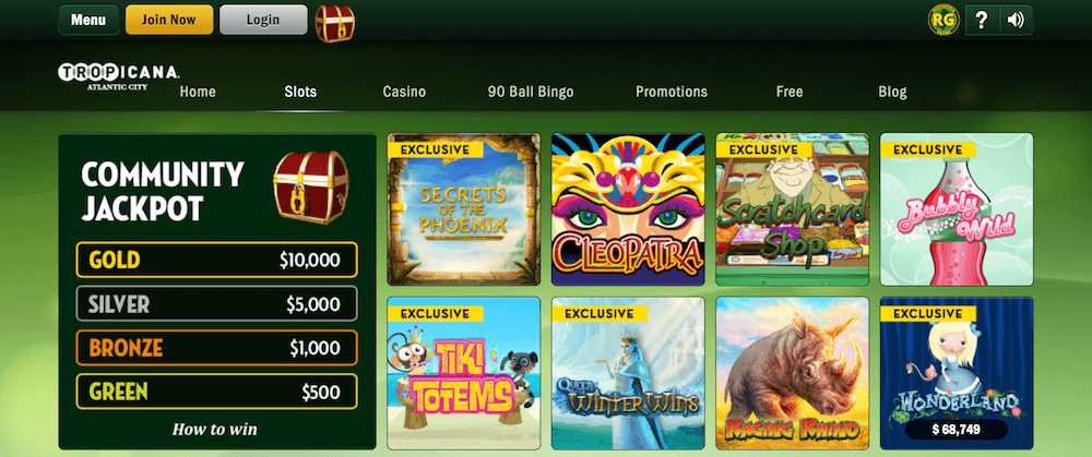 tropicana slot finder