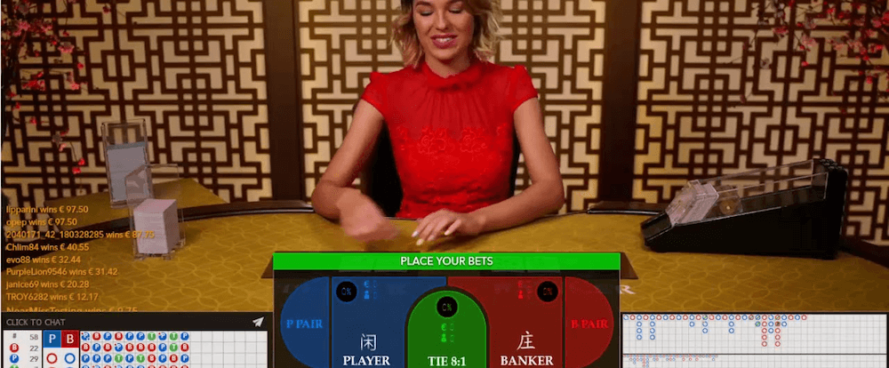 Baccarat Control Squeeze Evolution Gaming