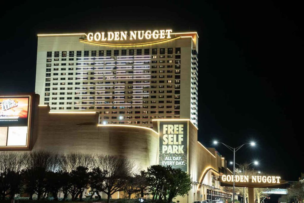 Golden Nugget AC by Night
